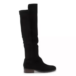 NEW Lucky Brand Calypso Over-The-Knee Boot in Black Suede Fabric Combo size 6.5